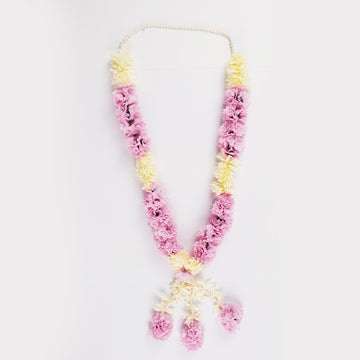 Lilac & off white Marigold Wedding Haar / Varmala – Bride or Groom Jaimala for Wedding