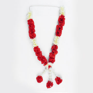 Red Marigold Wedding Haar / Varmala – Bride or Groom Jaimala for Wedding