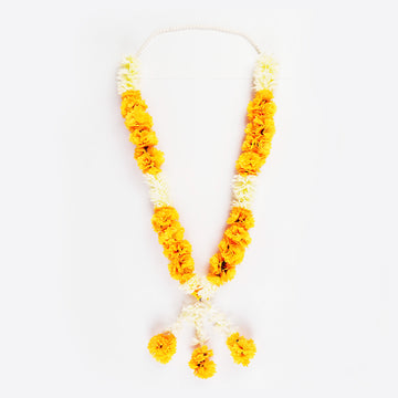 Yellow Marigold Wedding Haar / Varmala – Bride or Groom Jaimala for Wedding