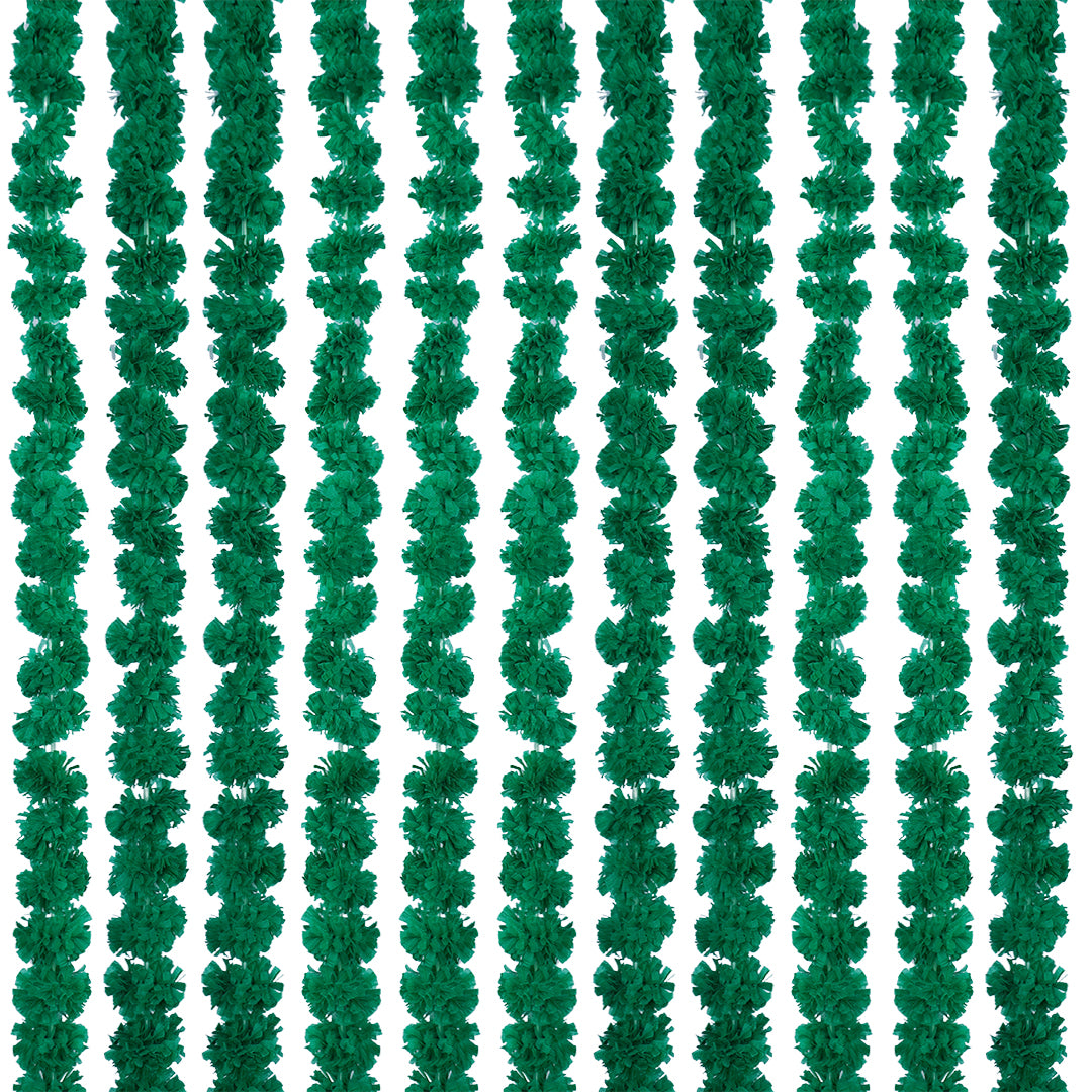12 pcs Marigold Garland - Green Color for Wedding decoration - Riwaaz