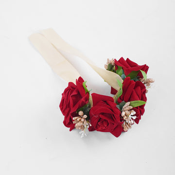 1 Pair Artificial Flower Hand Bangles Gajra For Bride Wedding, Shadi, Nikkah, Indian Pakistani Weddings Nikah Gift