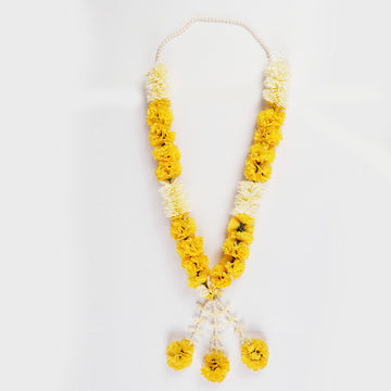 Mustard Marigold Wedding Haar / Varmala – Bride or Groom Jaimala for Wedding