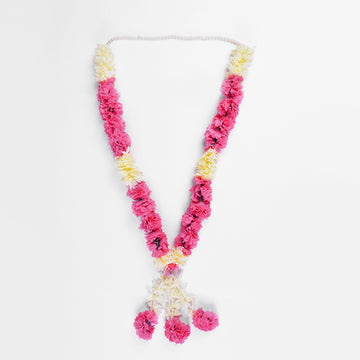 Pink Marigold Wedding Haar / Varmala – Bride or Groom Jaimala for Wedding
