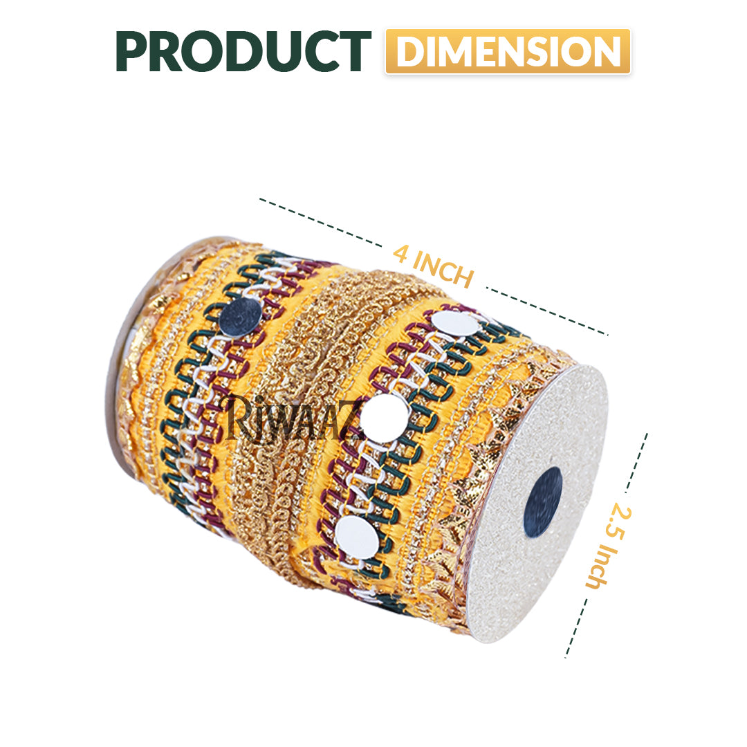 Set of 25 – Multicolor Dhol Design Pouches for Mehndi & Wedding