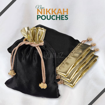 Pack of 50 - Velvet Pouches for wedding, nikkah cermony