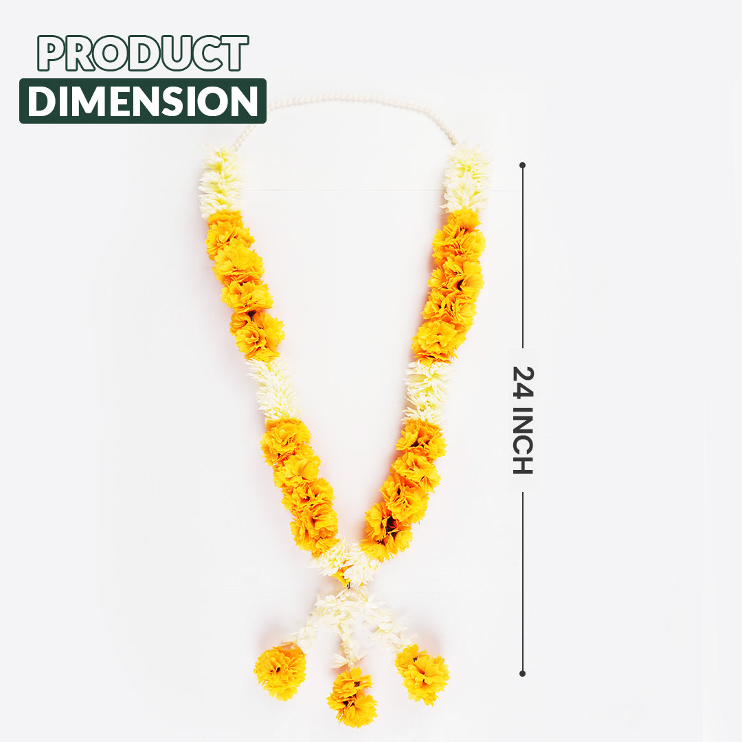 Yellow Marigold Wedding Haar / Varmala – Bride or Groom Jaimala for Wedding