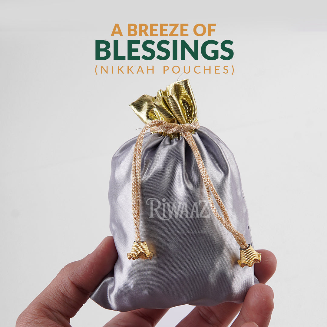 Pack of 50 - Velvet Pouches for wedding, nikkah cermony