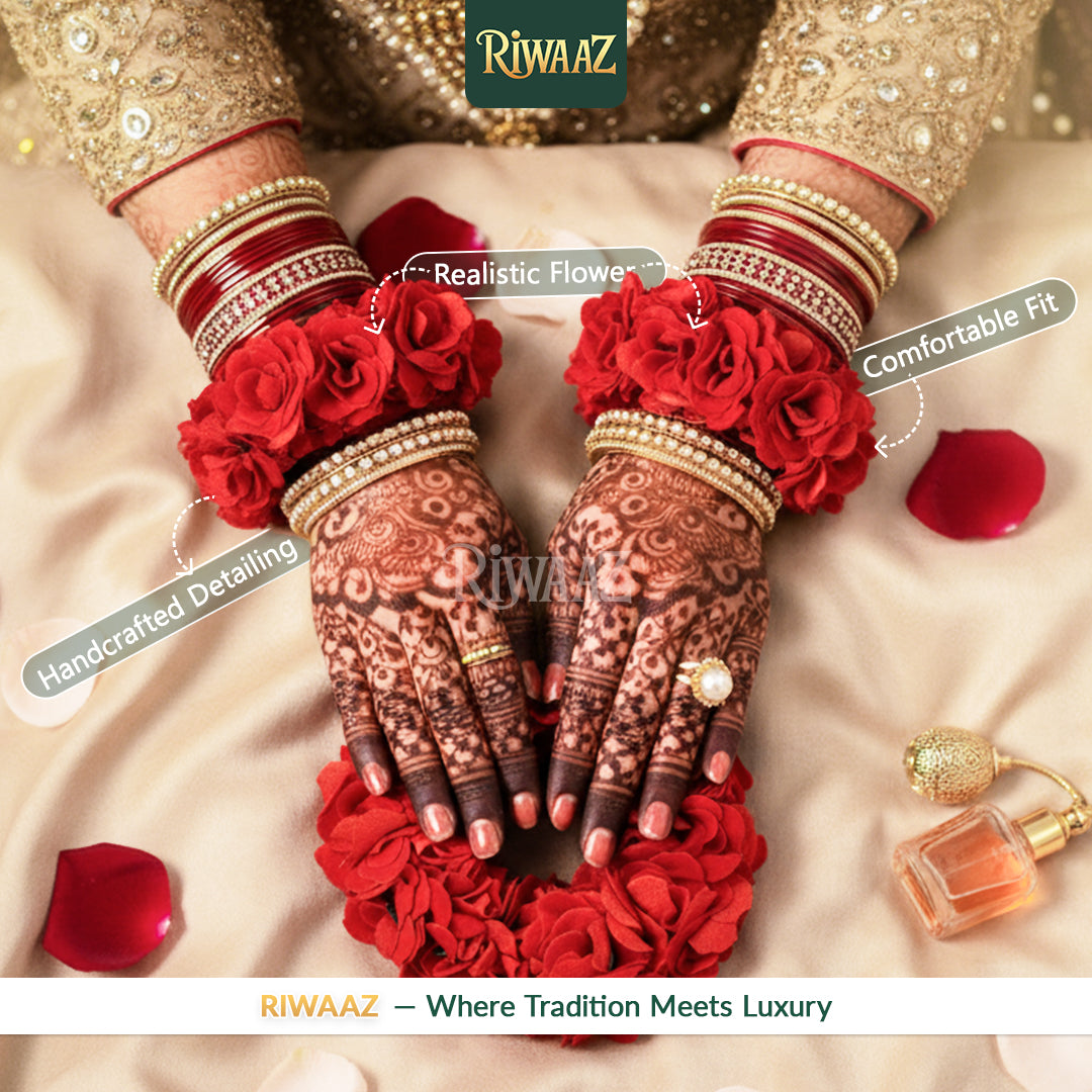 Artificial Hand Flower Gajray for Mehndi & Wedding – Traditional Floral Accessory