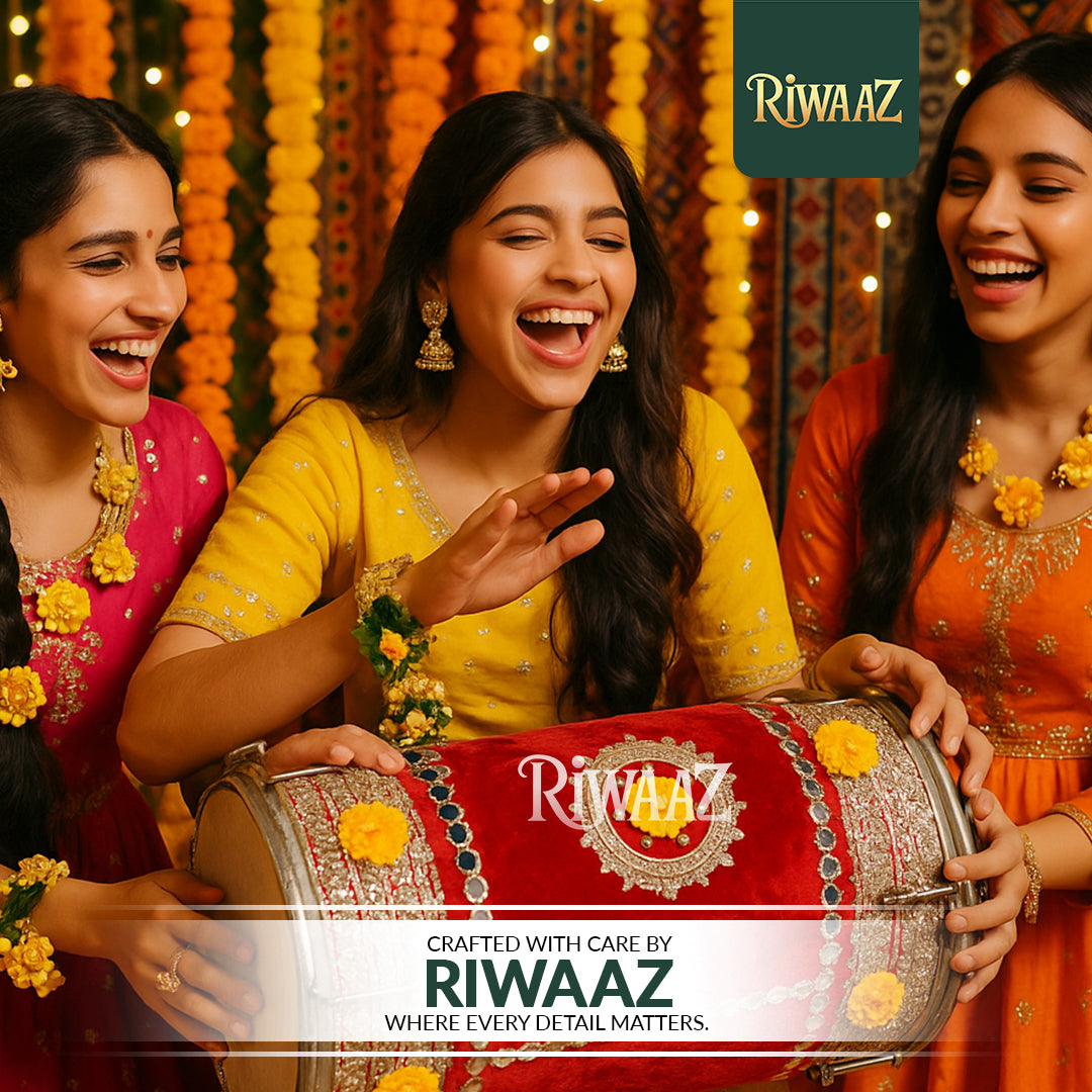 Red Velvet Dhol – Classic Dholki Drum for Wedding, Shaadi, Dholki & Mehndi