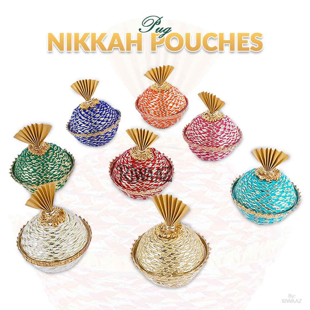 Multi Color 25 Pcs Matki Box Pug Bid Box For Nikkah, Mehndi Dholki Box Wedding Matki Pouches Wedding