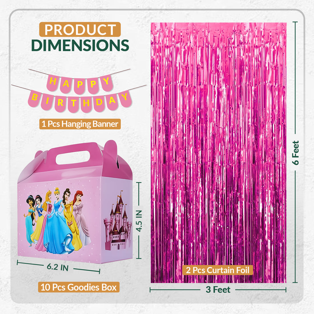 Princes Theme Balloon Kit Birthday Party Decor Balloon Garland Kit, For Birthday, Decor Backdrop, Indoor Decor Minnie Mouse Theme Decoration