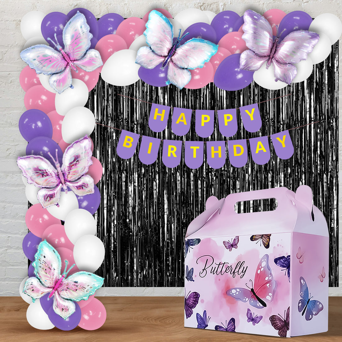 Butterfly Balloon Kits Arch For Birthday Party, Pastel Butterfly Balloon Garland Kit, Baby Shower, Backdrop, Indoor Decor