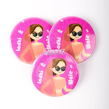 6 Pcs Ladkiwale button pins | ladkewale badges | Indian and Pak Wedding Badges | Badges | Ladkiwale Mehendi, Vivah, Sangeet ,Ceremony