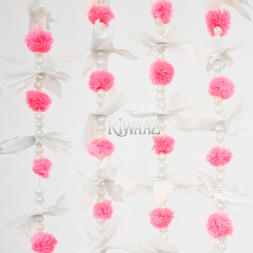 12 pcs Pinkish White Pom Pom Garlands