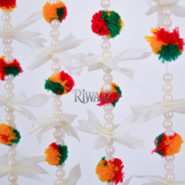12 pcs Multi color pom pom garland