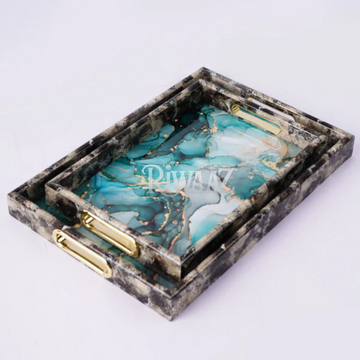 Set of 2 Marble trays