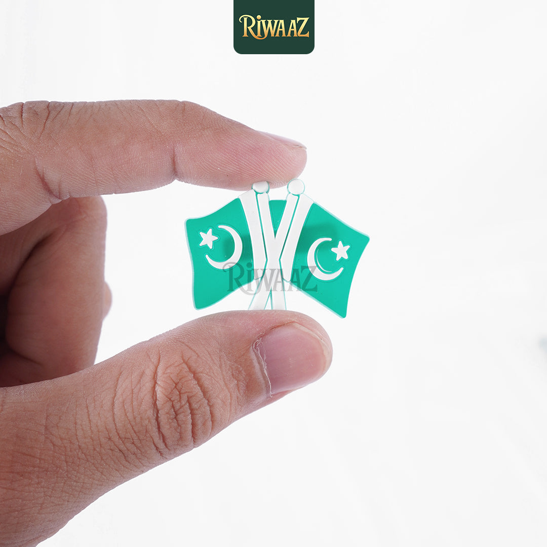 Pack of 24 - Pakistan Flag Badges - Rubber Badges