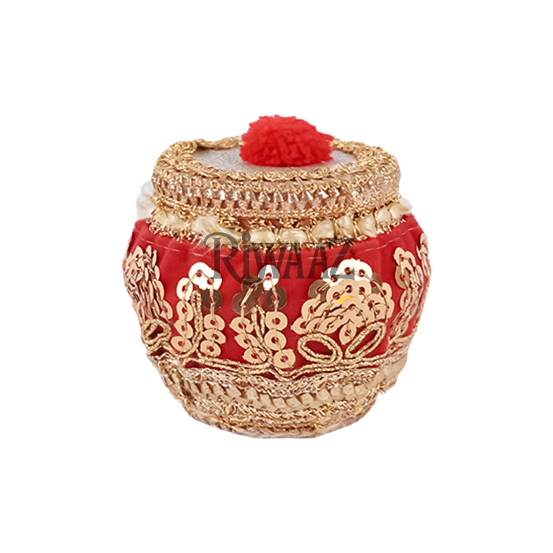 Multi Colors Fancy Matki Nikkah Pouches For – Set of 25 | Traditional Favor Matki For Mehndi
