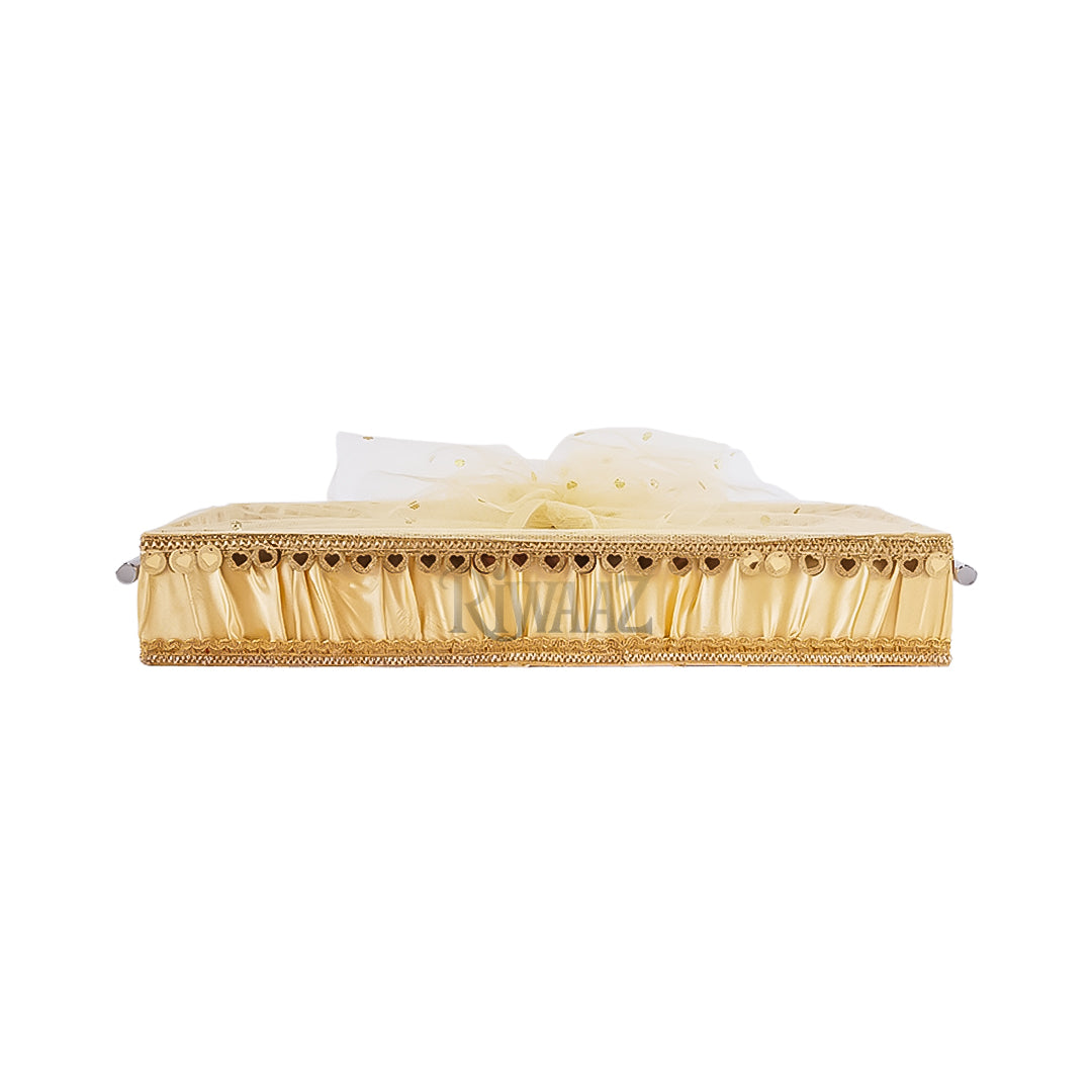 Golden Satin Trays for Weddings, Gifts & Event Displays