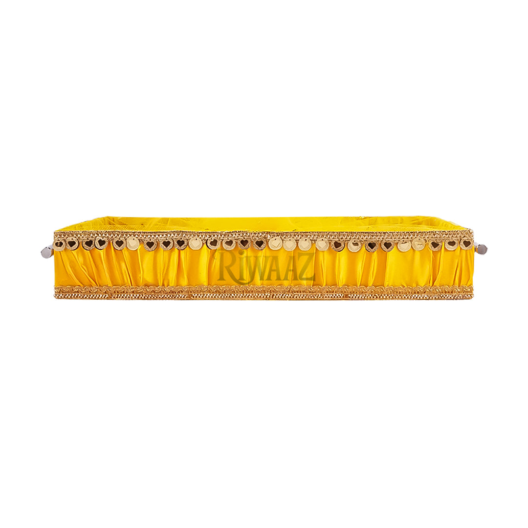 Yellow Satin Trays for Weddings, Gifts & Event Displays
