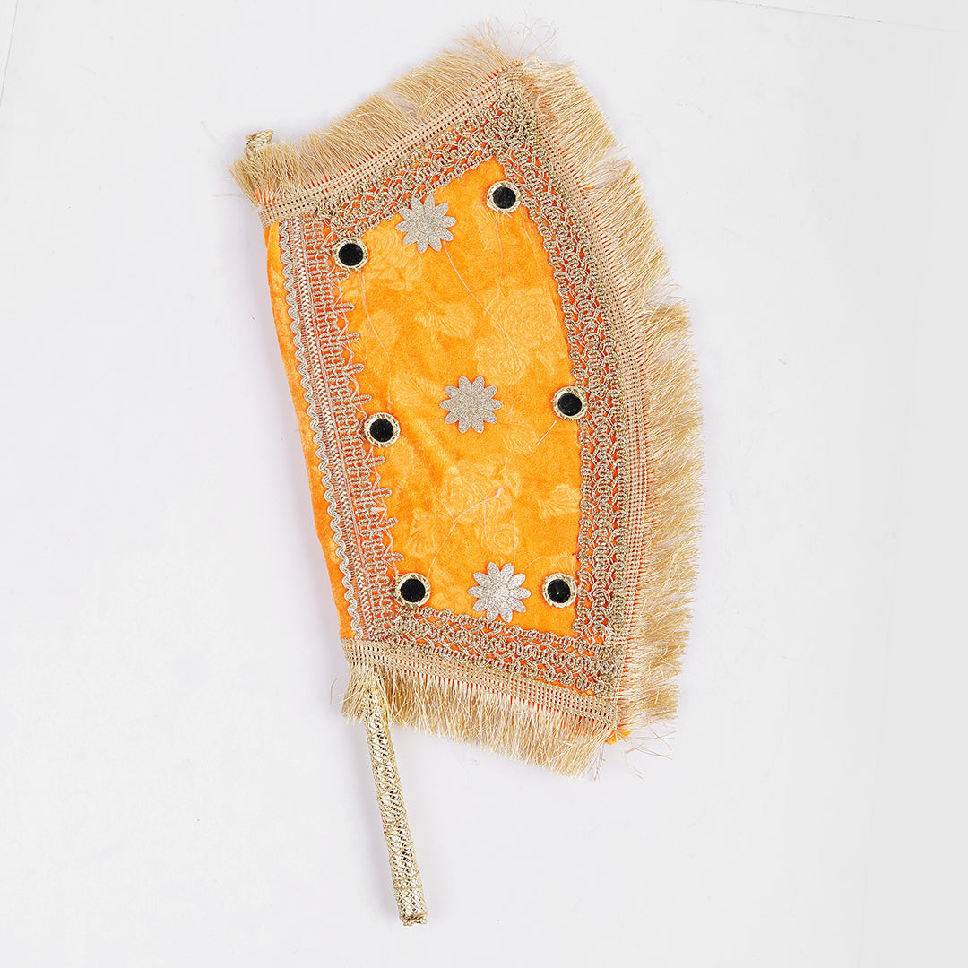 Luxury Handmade Velvet Fan – Traditional Decor for Mehndi, Maiyun & South Asian Weddings