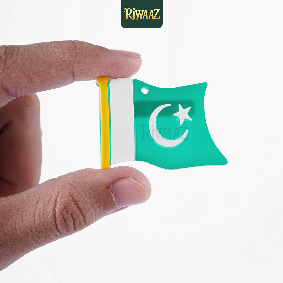 Pack of 12 - Pakistan Flag Badges - Rubber Badges
