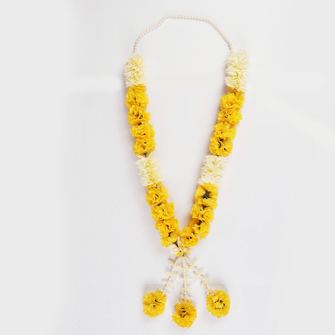 Mustard Marigold Wedding Haar / Varmala – Bride or Groom Jaimala for Wedding