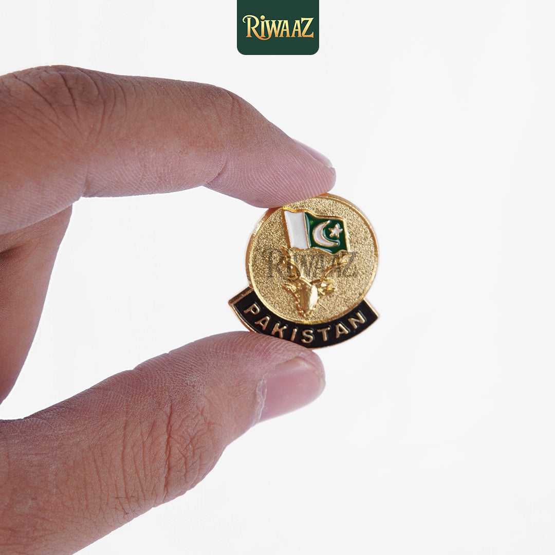 Pack of 12 - Pakistan flag Badges for 14th August Celebration - Riwaaz