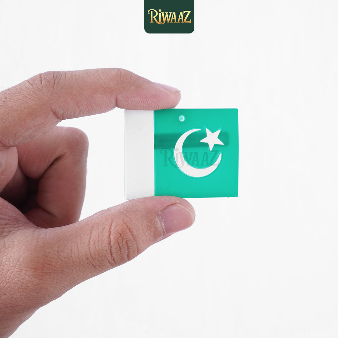 Pack of 12 - Pakistan Flag Badges - Rubber Badges