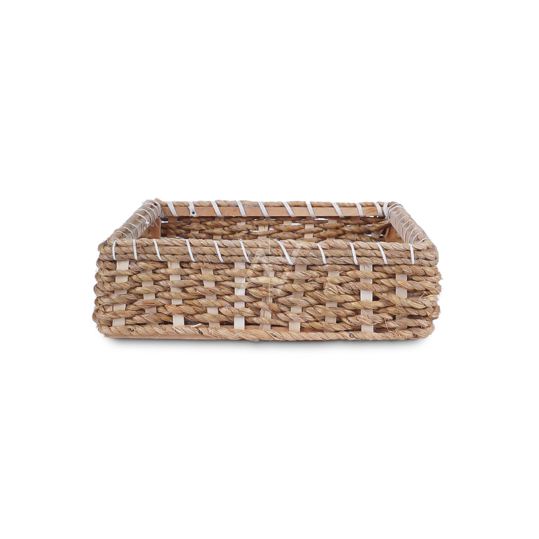 Set of 5 - Square Jute Baskets Set without handle
