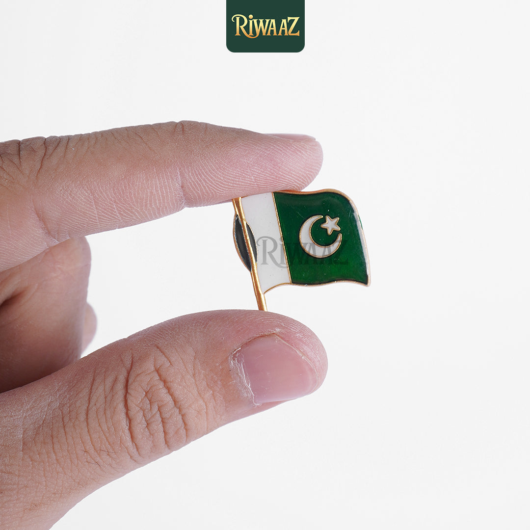 Pack of 12 - Pakistan Independence Day - Pakistan Flag Badges - Riwaaz