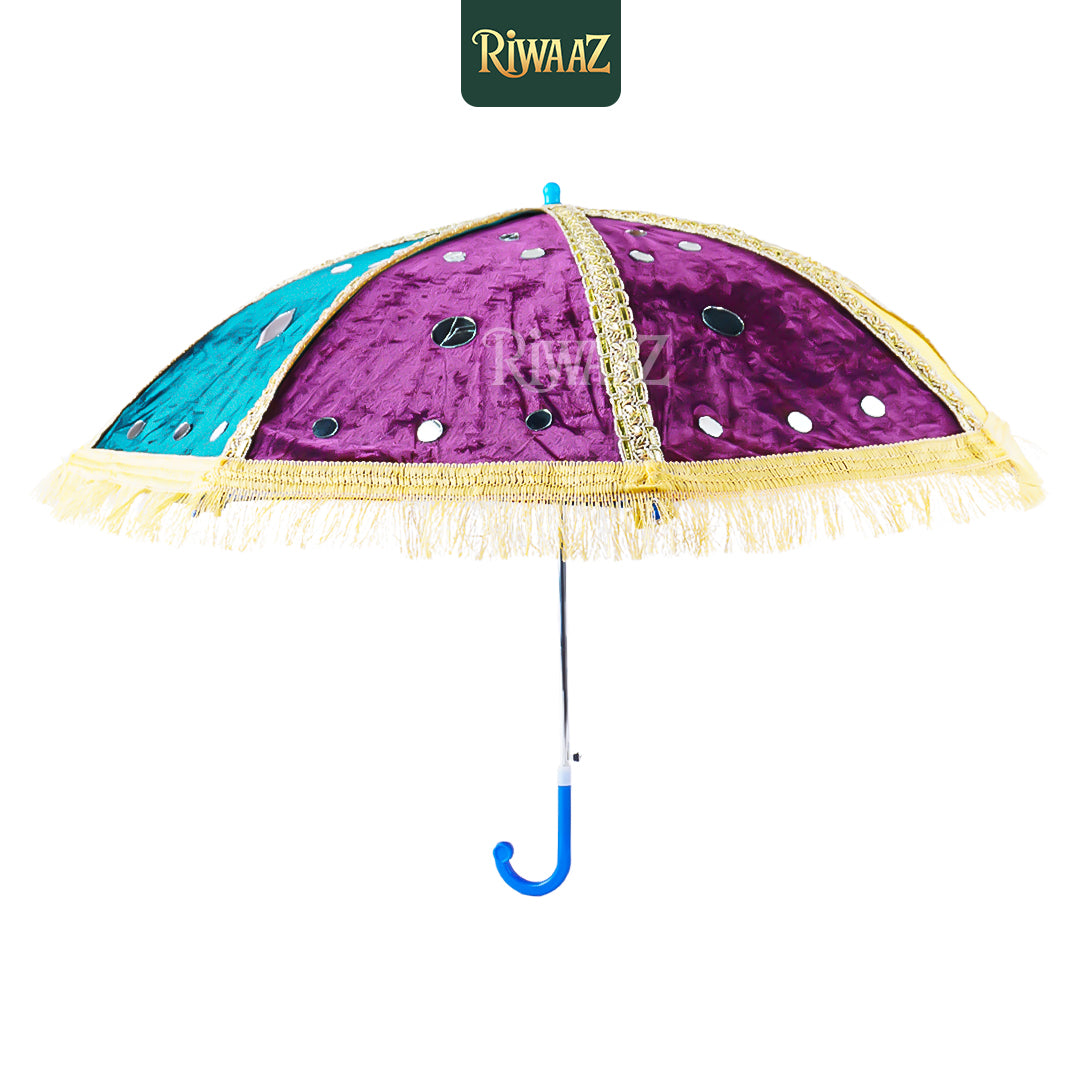 Traditional Wedding Decorations Velvet Fabric Umbrella For Nikkah, Dholki, Mehndi, Maiyoon, Wedding, Vivah, Engagement Decorative