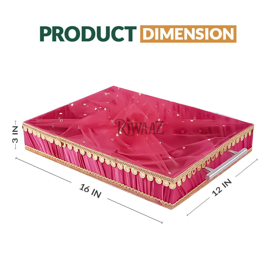 Hot Pink Satin Trays for Weddings, Gifts & Event Displays