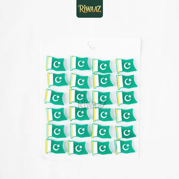 Pack of 24 - Pakistan Day Badges for 14th August Celebration