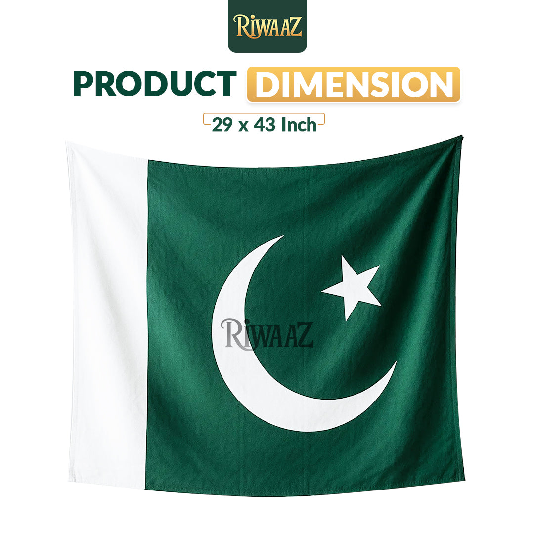 Pakistan National Flag – Fabric Flag for 14 August & Events - Riwaaz