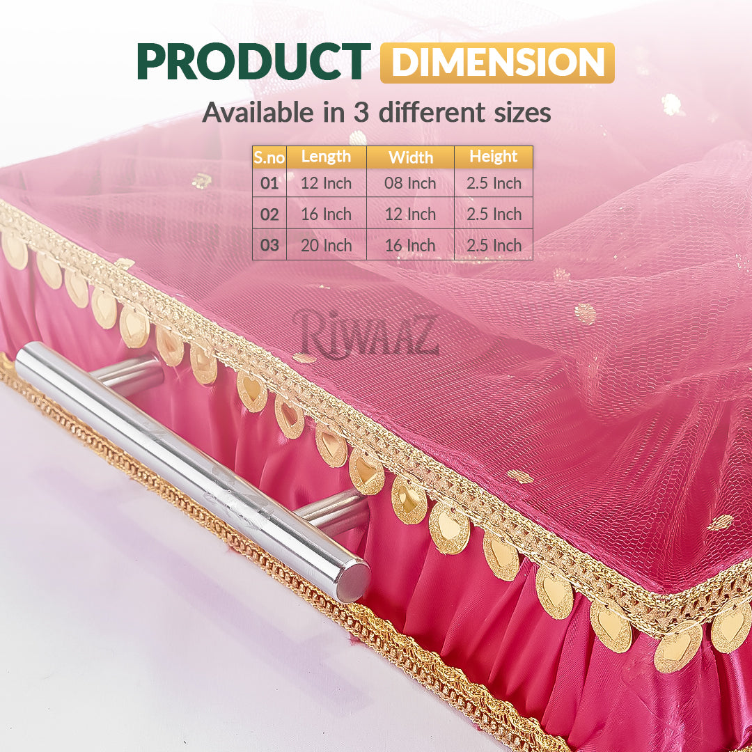 Hot Pink Satin Trays for Weddings, Gifts & Event Displays