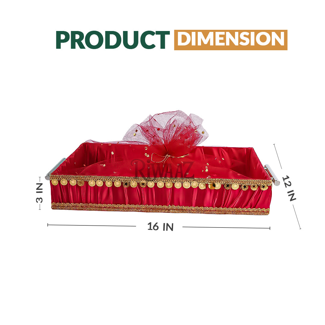 Red Satin Trays for Weddings, Gifts & Event Displays