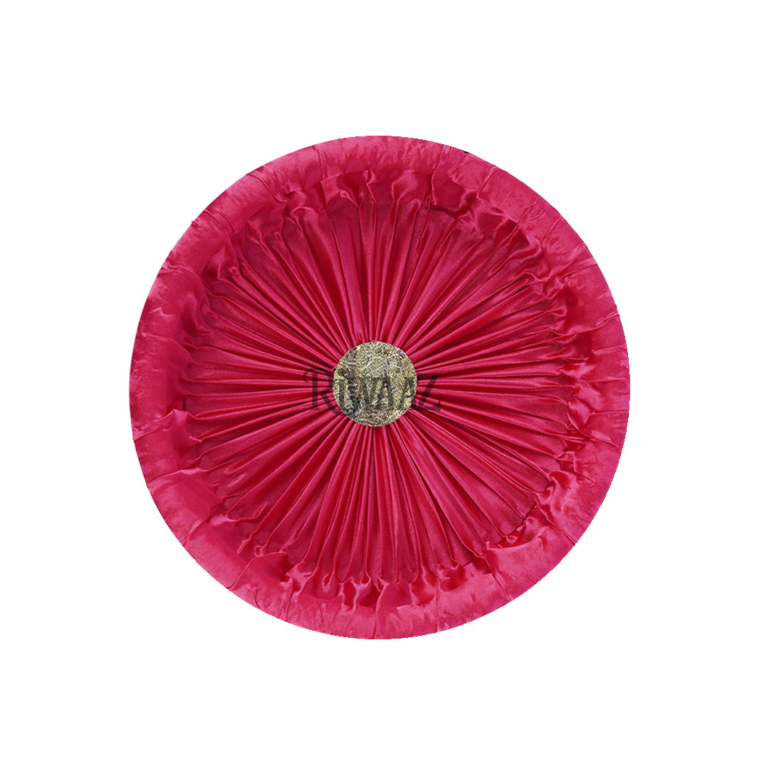 1 Pc- Multi Color Glamorous Round Shaped Satin Basket for Gifting and Celebrating - Ideal For Maiyun, Mendhi Shadi Vivah Weddings and Festivities