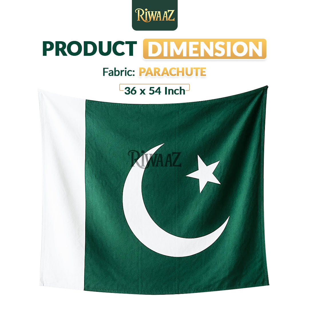 Pakistan National Flag – Fabric Flag for 14 August & Events - Riwaaz