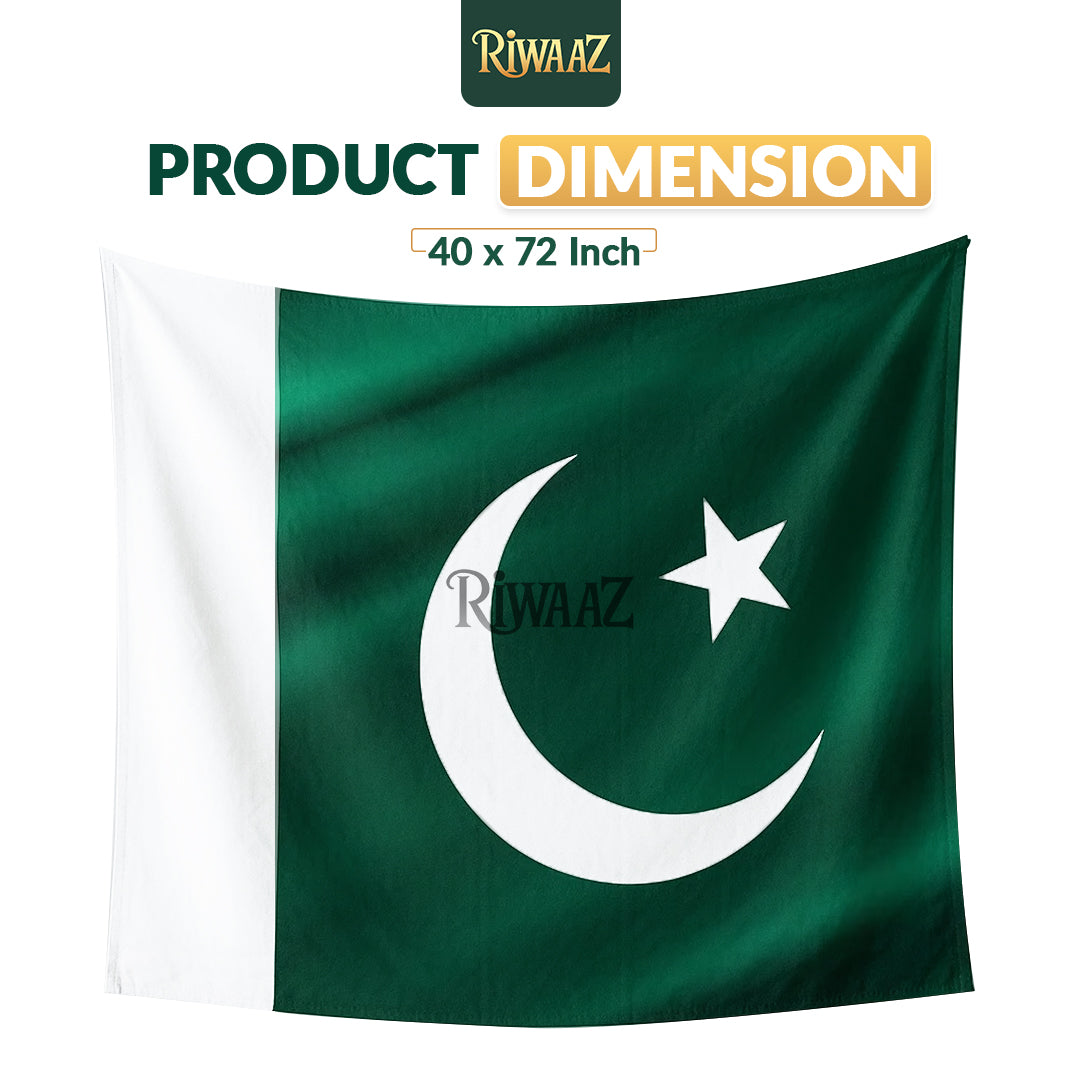 Pakistan National Flag – Fabric Flag for 14 August & Events - Riwaaz