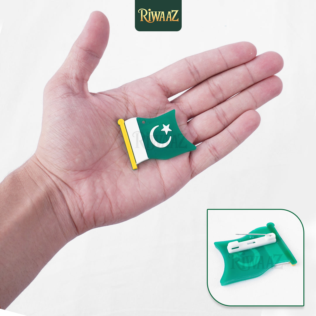 Pack of 12 - Pakistan Flag Badges - Rubber Badges