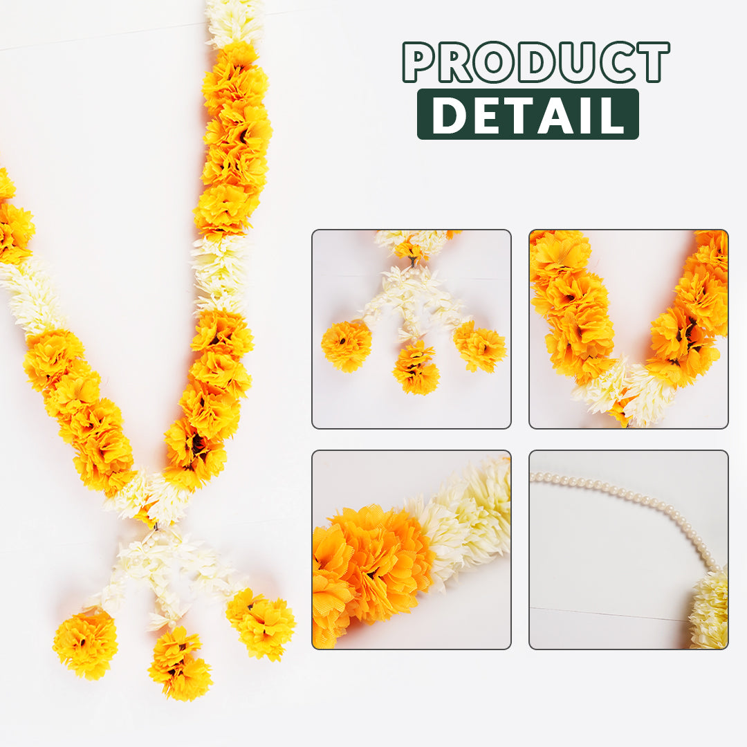 Yellow Marigold Wedding Haar / Varmala – Bride or Groom Jaimala for Wedding