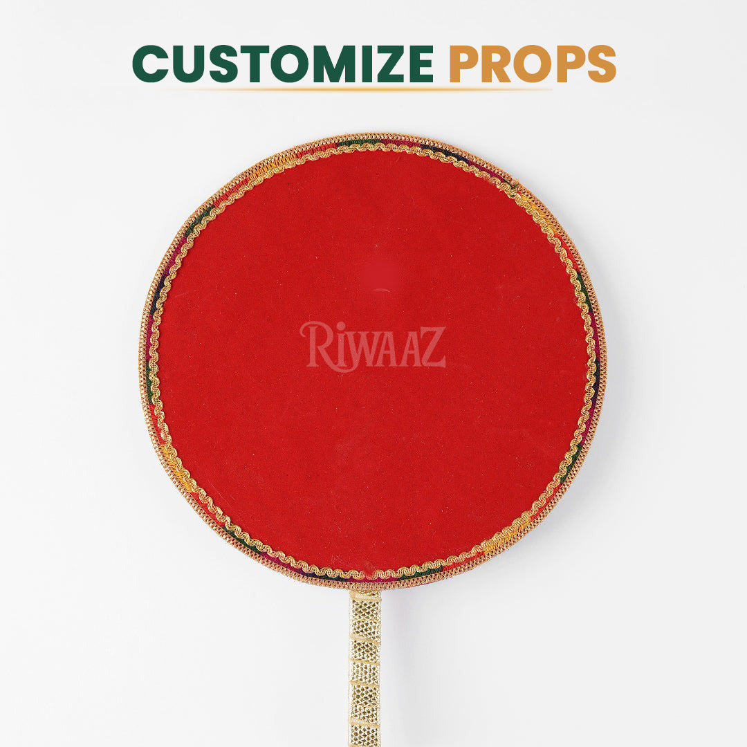 Custom Velvet Wedding Photo Booth Props – Personalized Mehendi Sign with Gold Vinyl Print
