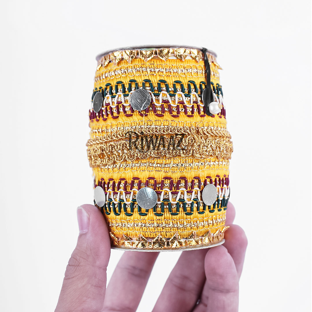 Set of 25 – Multicolor Dhol Design Pouches for Mehndi & Wedding