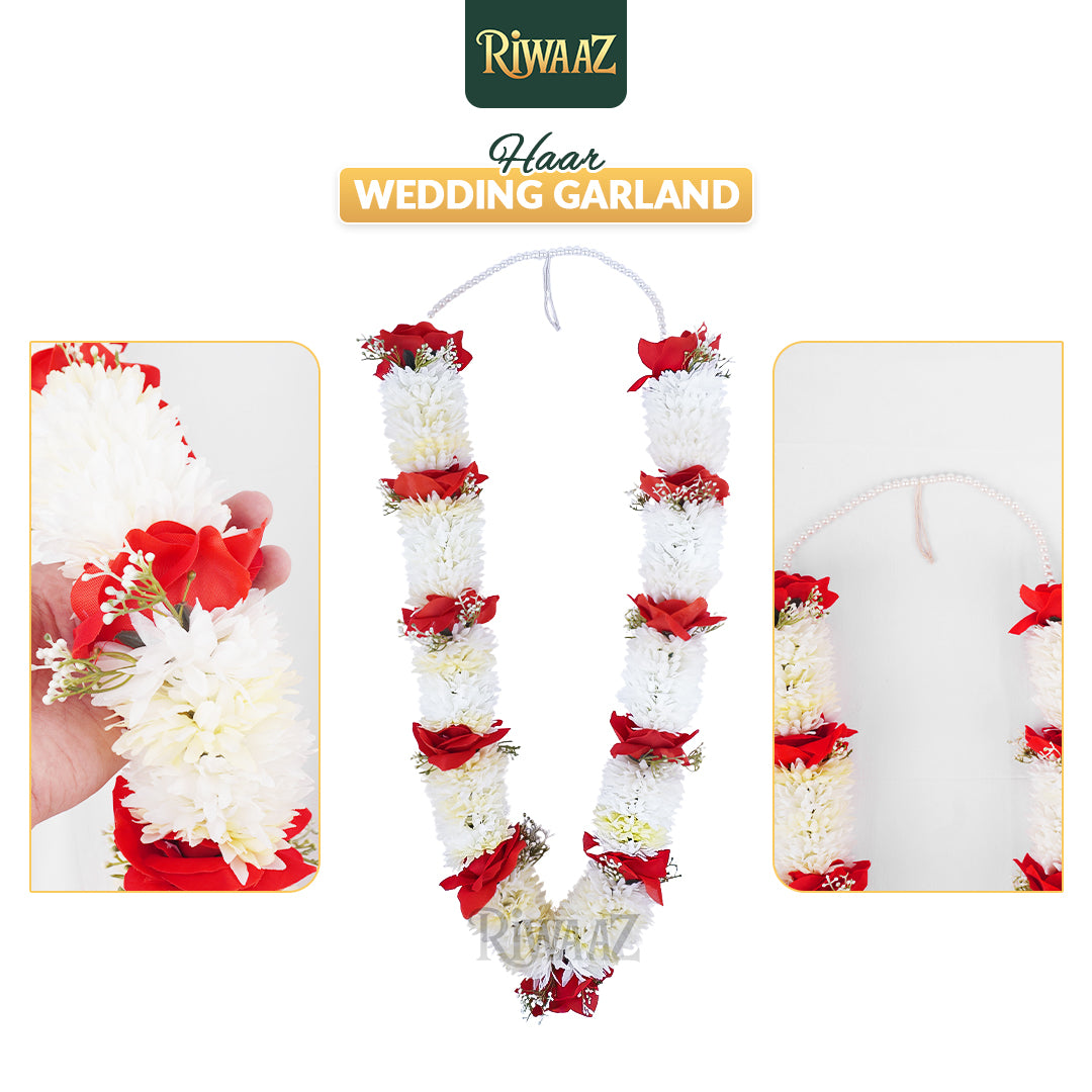 Traditional Wedding Haar Varmala For Nikkah Maiyun Mehndi, Shadi, Vivah Couple Garland Set Bride & Groom South Asian Culture Celebration