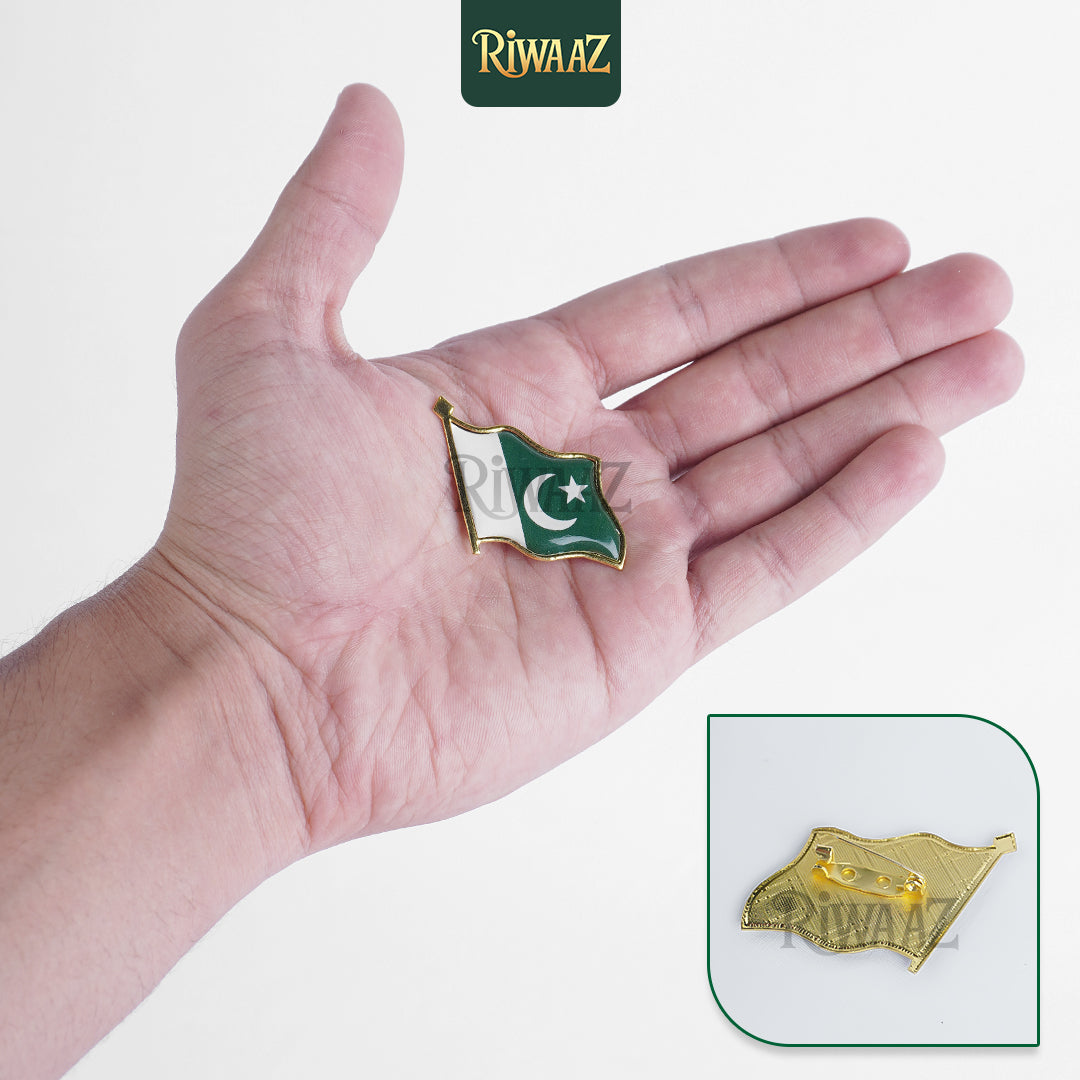 Pack of 12 - 14th August Badges - Pakistan Flag Badges - Riwaaz