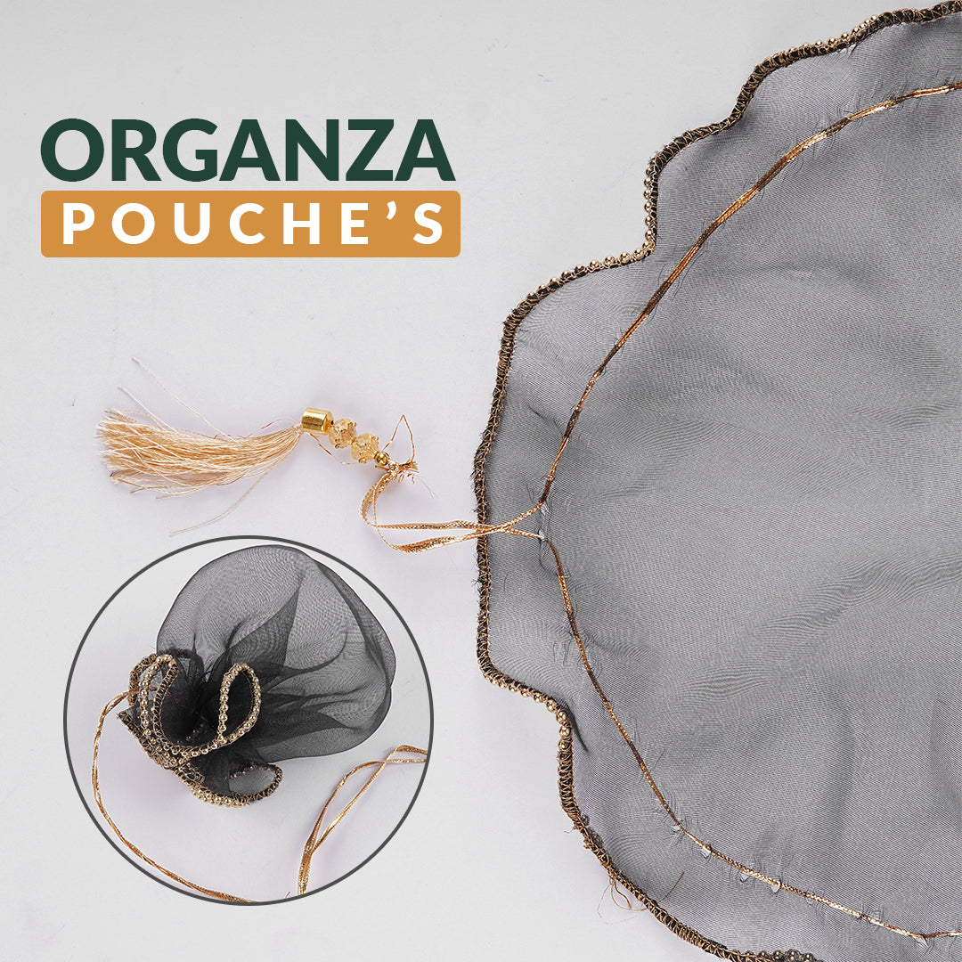 Pack of 50 - Organza Pouches for Nikkah Cermony