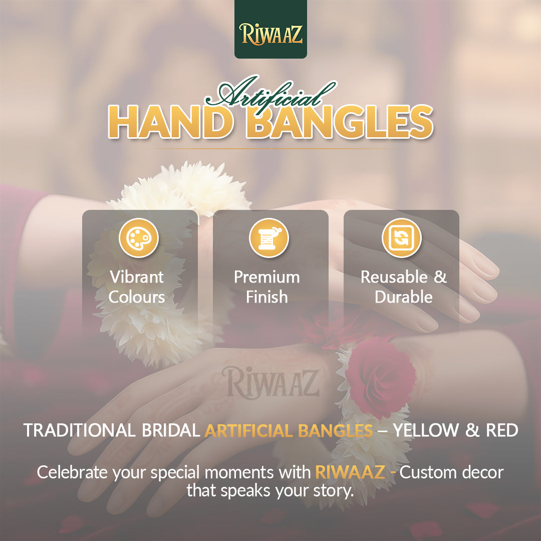 Artificial Flower Hand Bangles: Indian Wedding Jewelry