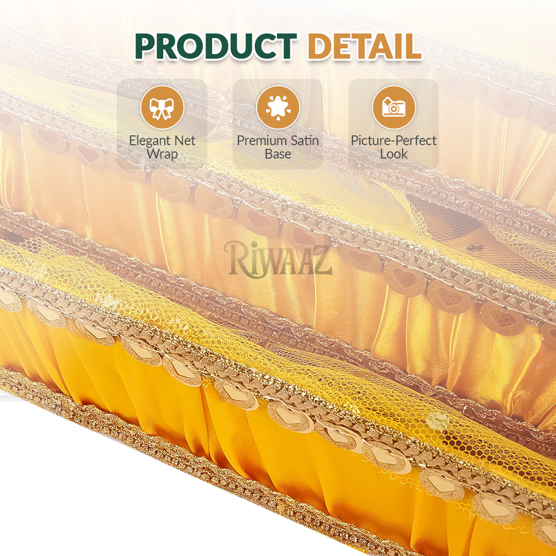 Yellow Satin Trays for Weddings, Gifts & Event Displays