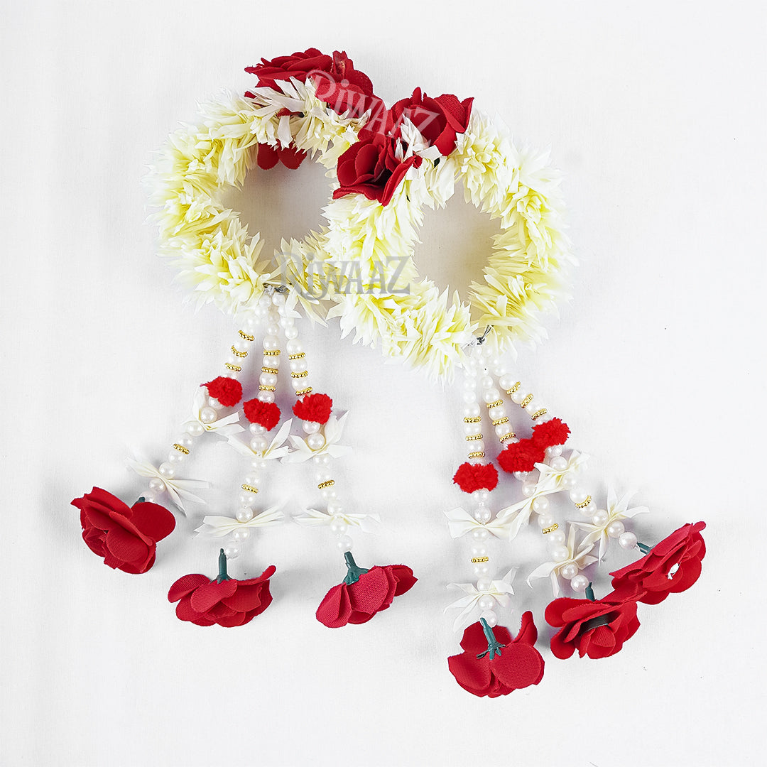 Artificial Flower Bridal Gajra Bangles: Indian Pakistani Wedding Jewelry